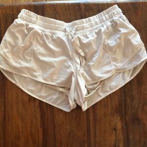 White Lulu lemon shorts size 10